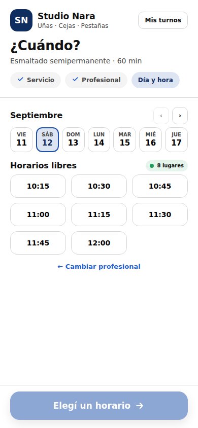 Elegir día y hora
